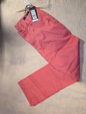 NWT Vineyard Vines Pants Mens Slim Breaker Fit Chino Pink 32X30 Jetty Red New